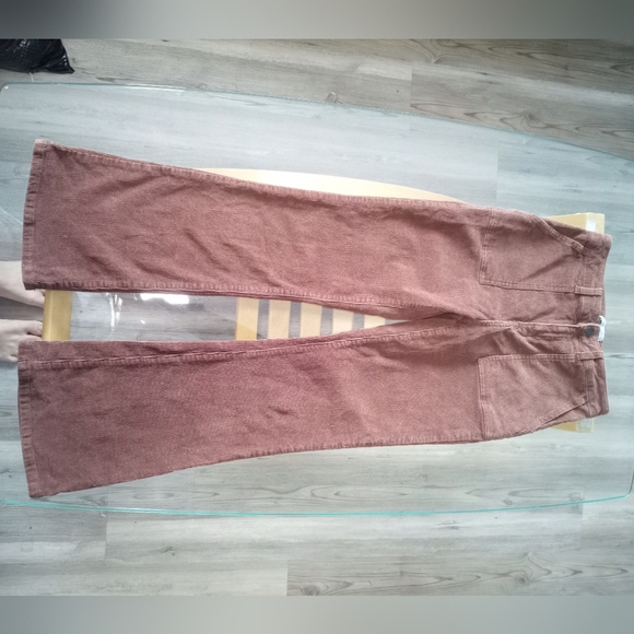 Dex Chocolate Corduroy High Rise Flares - Picture 3 of 5